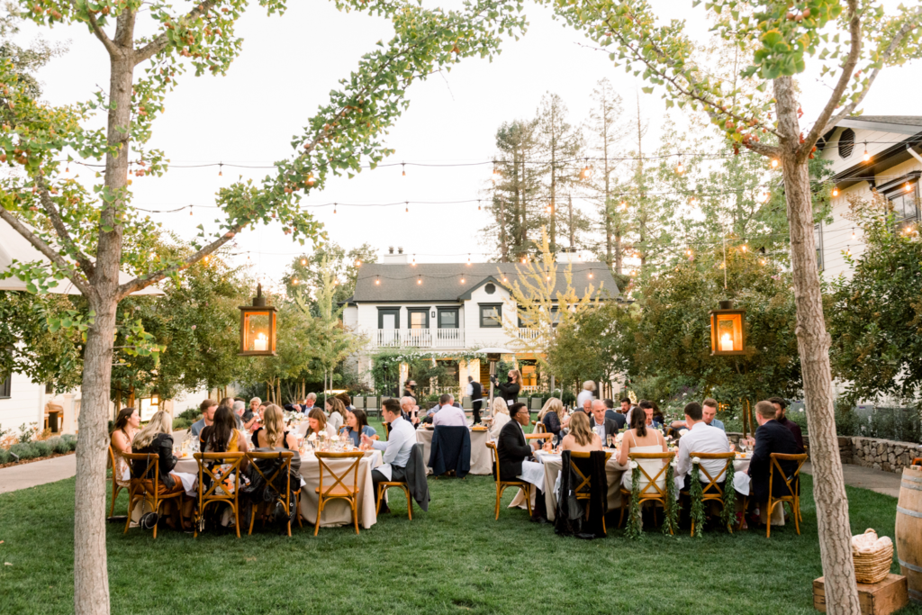 Guests during a rehearsal dinner