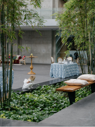 Details of a wedding venue.