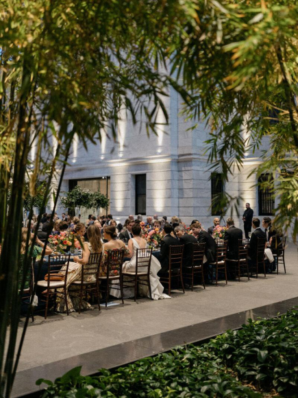 guests seated at a wedding