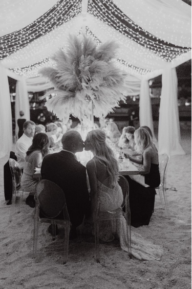 a wedding at the beach.