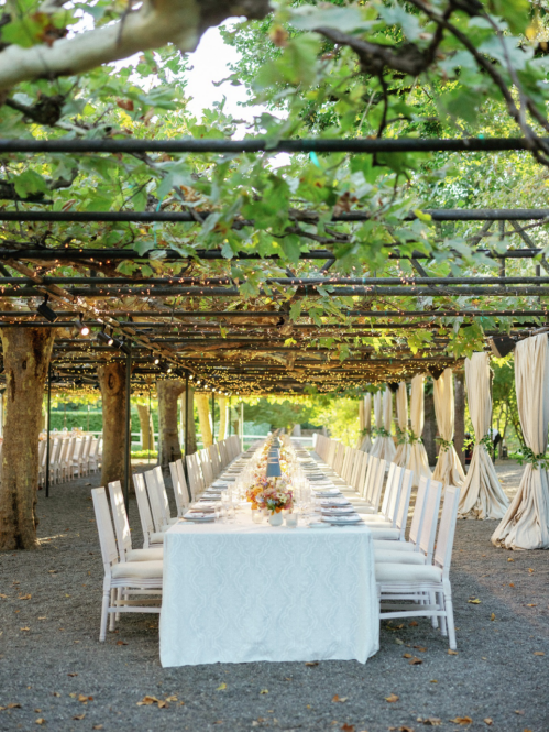 a botanical wedding setting