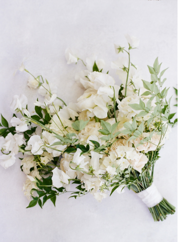 a bouquet with white flowers