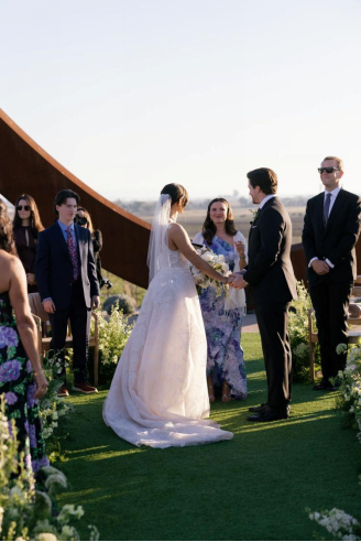 a bride in a beautiful wedding gown