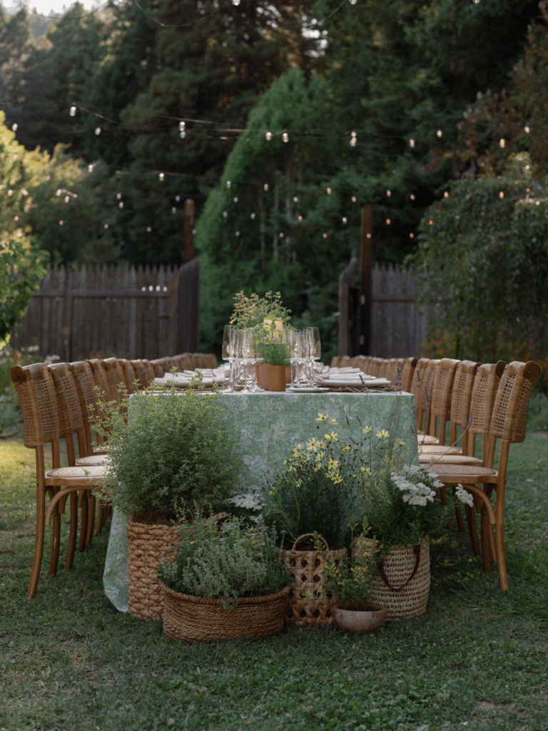 A cozy, relaxed wedding in California.