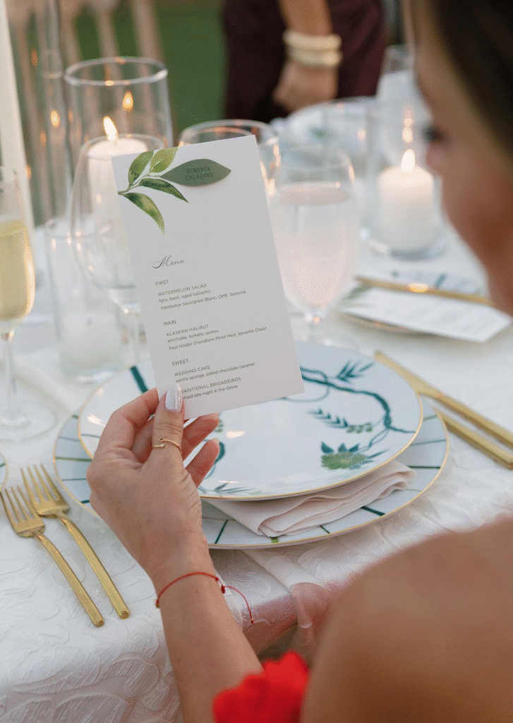 An inclusive wedding menu.