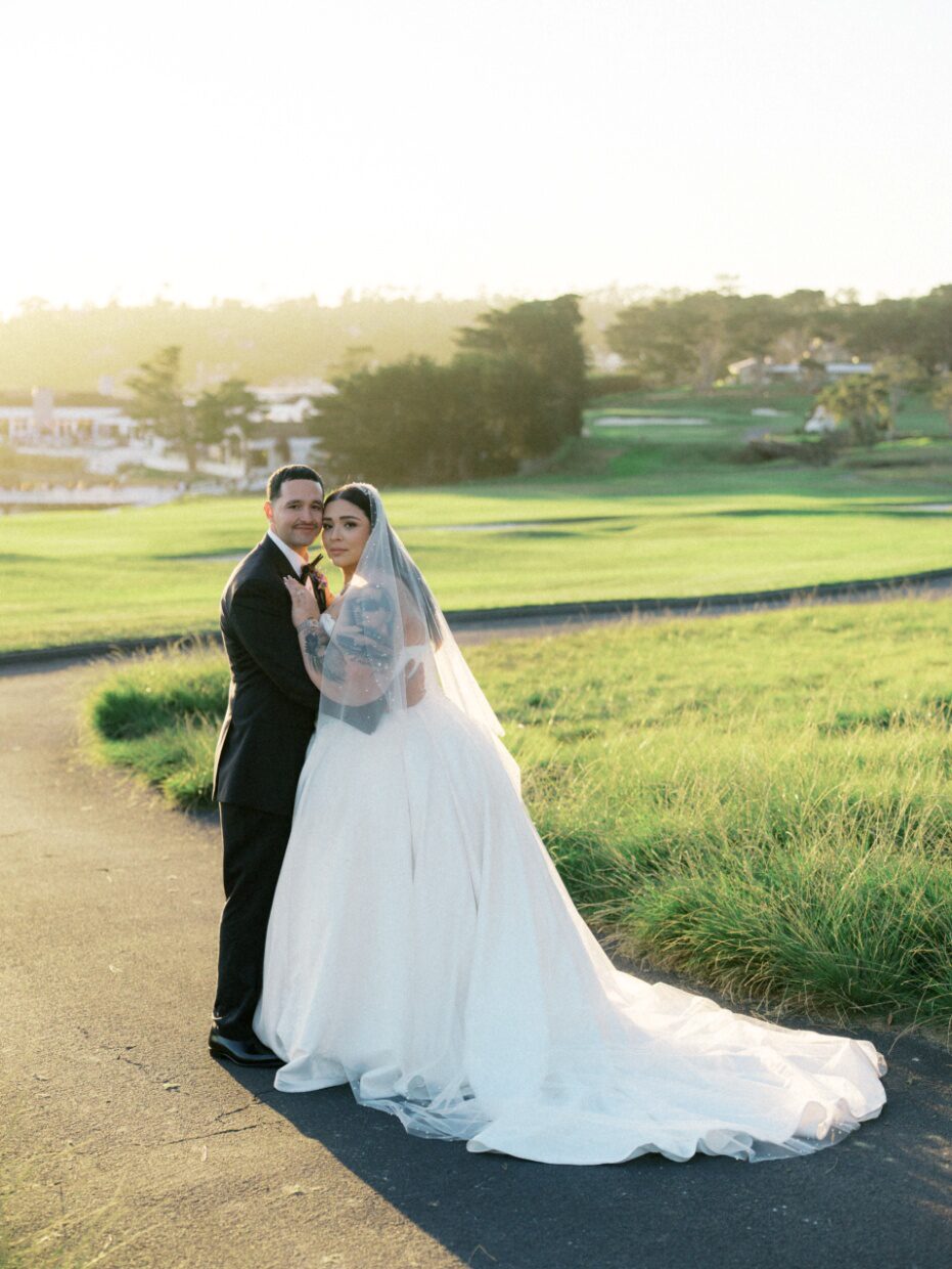 a couple on their wedding day.