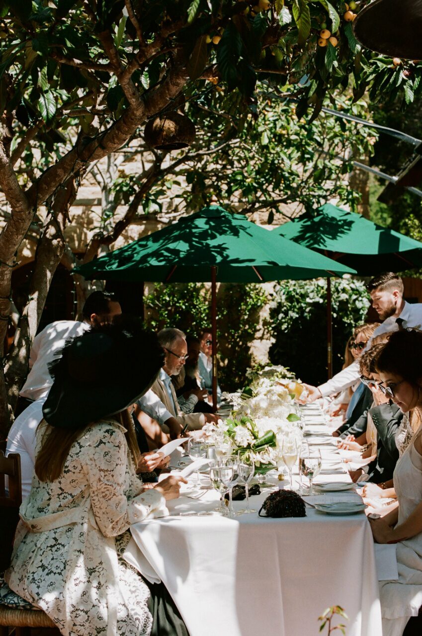 guests at a destination wedding having a great time.