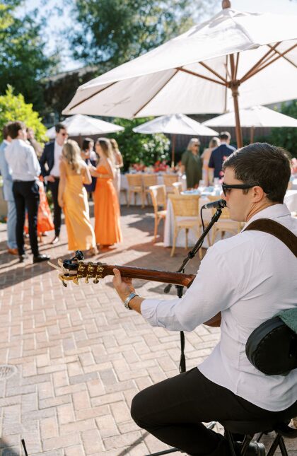 A musician at a wedding.