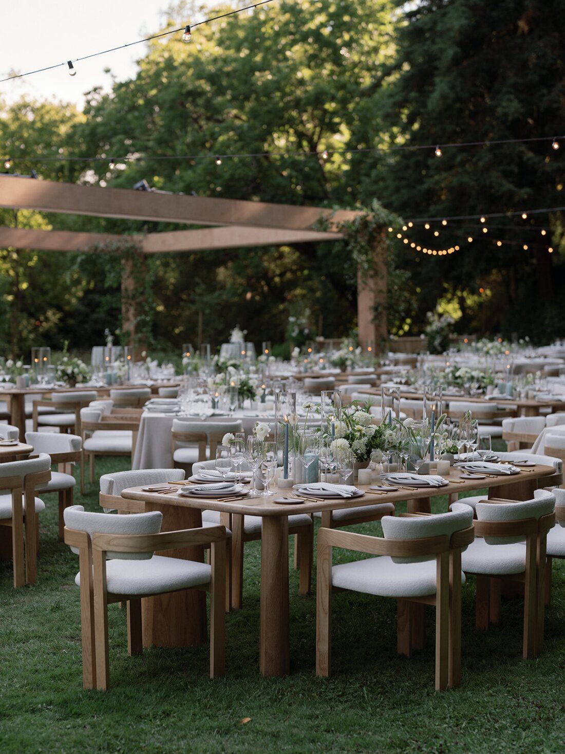 wedding ceremony in a botanical setting.