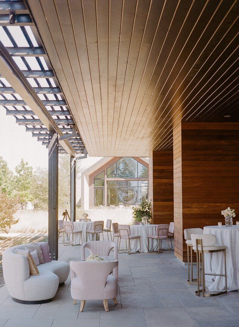 Comfortable seating arrangement at a wedding.
