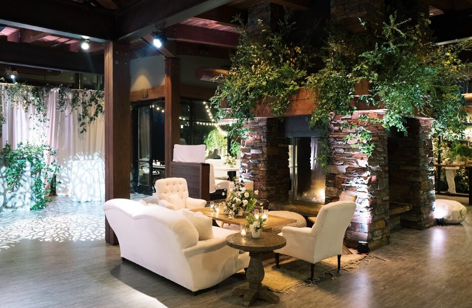 An event venue with soft lighting.