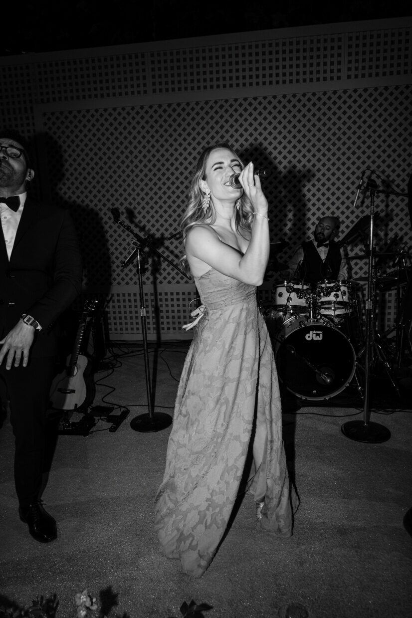 a band performing at a wedding.