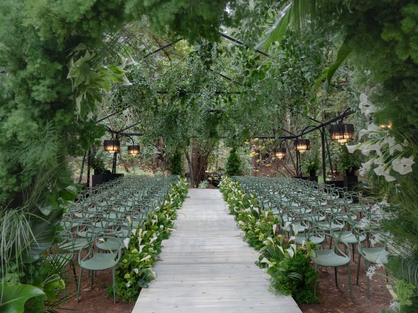 wedding at a botanical setting.