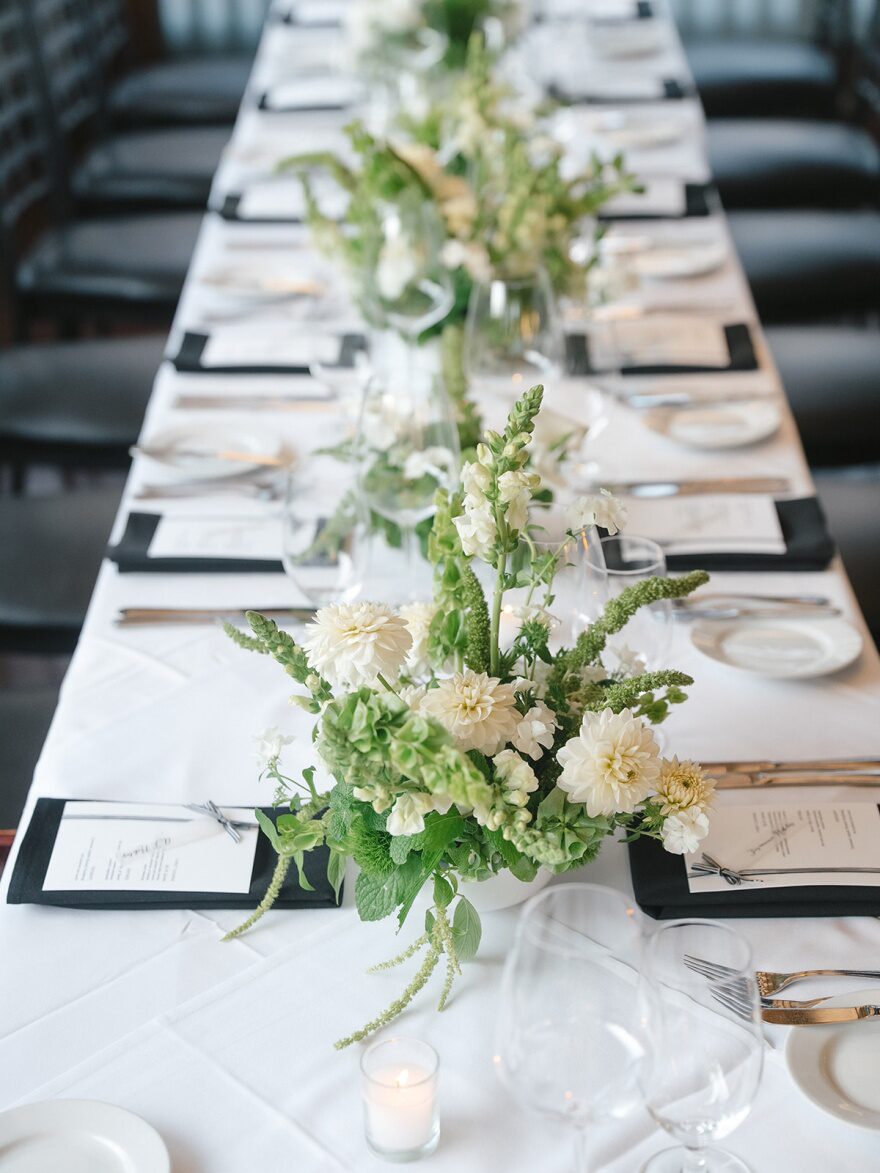 floral decor at a wedding.