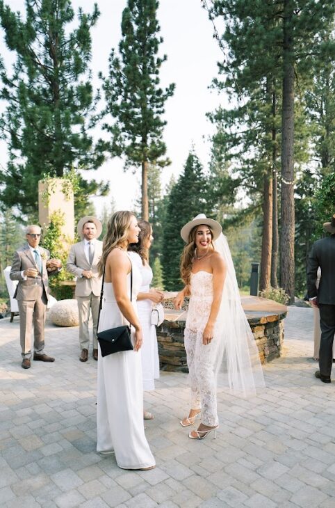 Guests with the bride