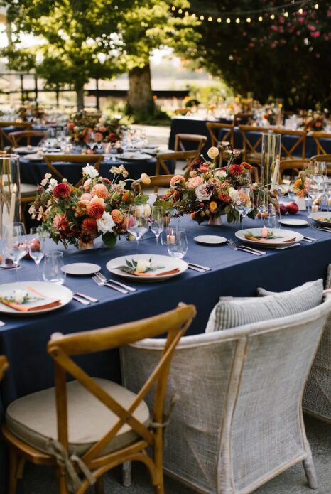 A venue with table decor