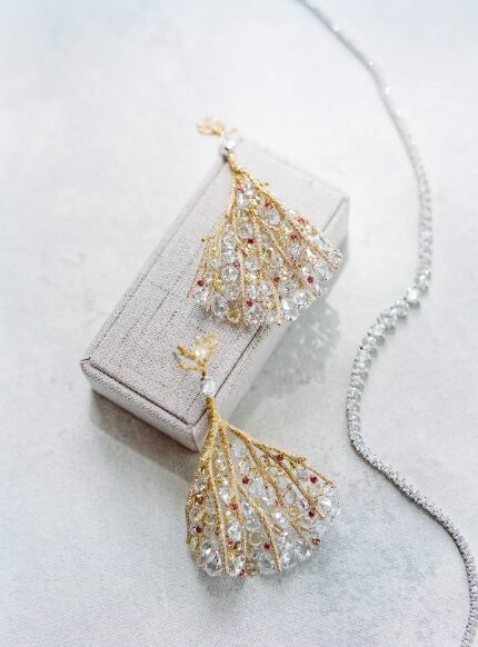 Heirloom earrings worn at an event planned by wedding organizers serving Los Angeles.