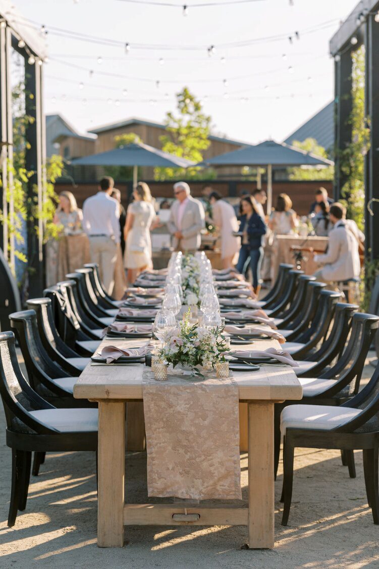 guests at a wedding.